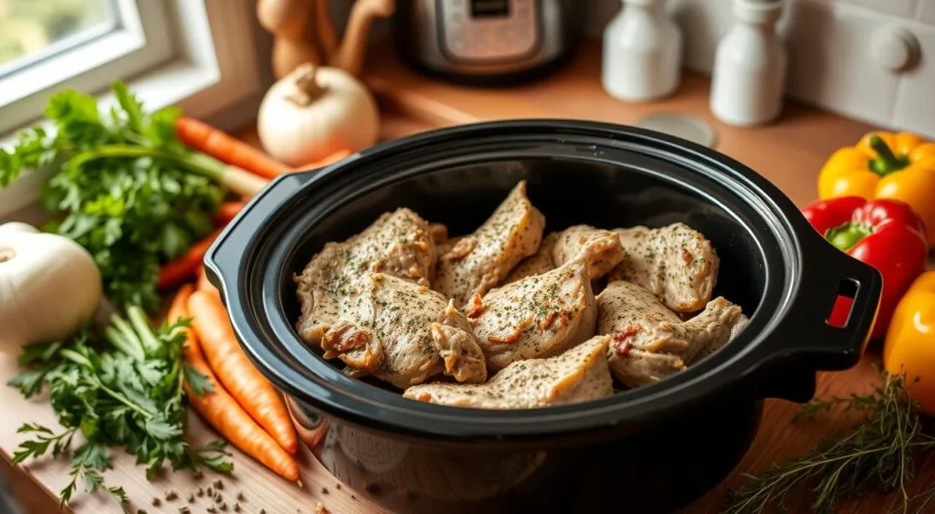 turkey chop meat crock pot recipes​