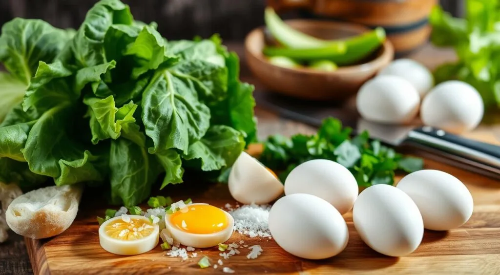 Cabbage and Egg Ingredients Cabbage and Egg Ingredients