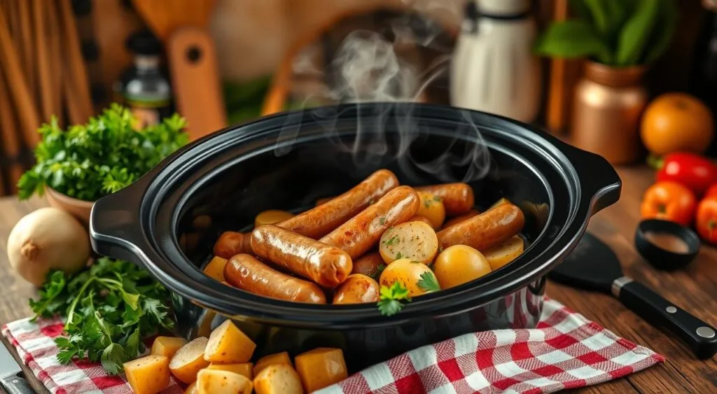 Slow Cooker Kielbasa and Potato Meal Slow Cooker Kielbasa and Potato Meal