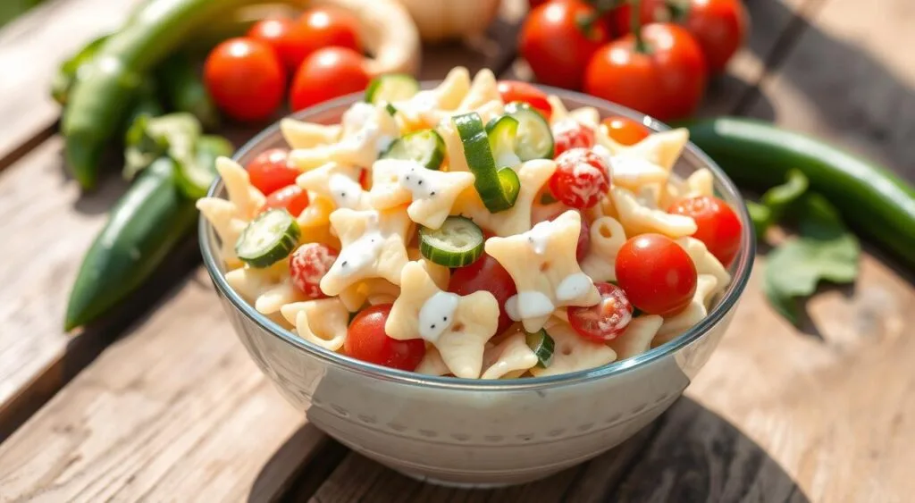 creamy ranch bowtie pasta salad creamy ranch bowtie pasta salad