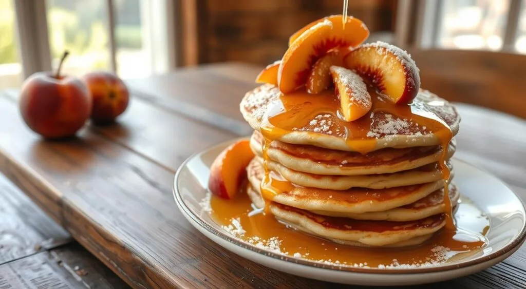 peach pancakes peach pancakes